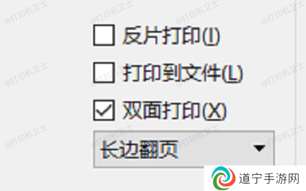 启用双面打印 启用双面打印