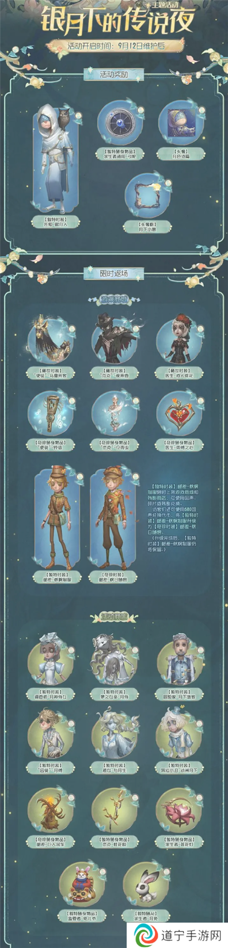 第五人格银月下的传说夜主题活动怎么玩